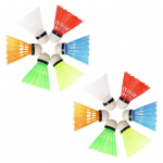 12 vnt. Badmintono kamuoliukų, ry&scaron;kių spalvų, daugkartinio naudojimo, lengvi, ne&scaron;iojami, treniravimui, badmintonas vaikams, pramogoms