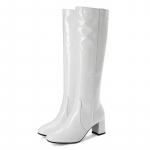 Rudens žiemos Moteri&scaron;ki batai lakuota oda Moteri&scaron;ki auk&scaron;takulniai Batai Neper&scaron;lampami Balta Raudona Juoda Vakarėlio Feti&scaron;o Batai Moteriai 39 balta