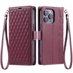 Dėklas-stovas su kortelių laikikliu, dirželiu ant rie&scaron;o ir virvele iPhone 16 15 14 13 12 11 16e 13 Pro Max 16 Pro XR 7 8 Plus SE telefonui / Piniginė iPhone 14 Pro Max