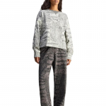 Adidas Stella McCartney Stella McCartney Megztinis Treniruočių Laisvas Spausdintas Palaidinukas Moteri&scaron;ki vir&scaron;utiniai drabužiai JW4648 S