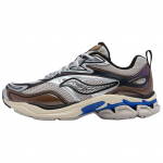 Saucony Grid Fusion Patogūs Universalūs Spalvingi Metalizuoti Žemi Bėgimo Bateliai Unisex Bėgimo Bateliai Pilki Sidabriniai S79063-9 42.5