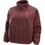 Nike Therma-Fit Oversized Vienspalvis Stovimas Apykaklės Patogus Madingas Ilgomis Rankovėmis Džemperis Moteri&scaron;kas Džemperis Raudonai Ruda FV7956218 S