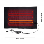 5V/9W USB &scaron;ildymo pagalvėlė Elektrinė &scaron;ildymo plėvelė Rankų &scaron;ildytuvas Sėdynės &scaron;ildymo pagalvėlė &Scaron;ildytuvas Vandeniui atsparus Augintinio Roplių Gyvūnų &Scaron;ildytuvas Kilimėlis
