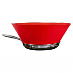 Silikoninis puodo dangtis nuo perpildymo Silikoninis puodo dangtis purslų alyvos dangtelis Alyvos ekranas Ultimate Apta&scaron;kymo apsauga keptuvė raudona