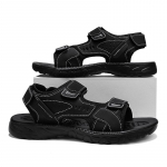 Vasariniai vyri&scaron;ki basutės Laisvalaikio paplūdimio batai lauko gladiatorių batai kvėpuojantys trekingo mados platforma batai odiniai laisvalaikio sandalai 44 juoda