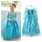 Kūdikių mergaičių vaiki&scaron;kų su&scaron;alusių kostiumų suknelė Sniego princesės karalienės suknelė Vaiki&scaron;ka vakarėlio suknelė Cosplay tiulio suknelė 100 mėlyna