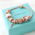 Moteri&scaron;ka apyrankės grandinėlė PANDORA apyrankė Pink gold 20cm