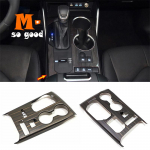 Medžio imitacijos 2022 m. Toyota Highlander automobilio salono aksesuarai pavarų perjungimo panelės, vandens puodelio laikiklio dekoratyvinis lipduko dangtelis Armrest switch