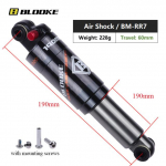 BLOOKE oro amortizatoriaus amortizatorius galinis priekis 120 125 150 165 190 MM MTB dviratis E-dviratis Kindshock kalnų dviračių paspirtukas M365 KUGOO M5 M4