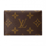 Louis Vuitton plonas dviejų spalvų dizainas Blizgus spaudžiamas užsegimas Padengtas drobės kortelių laikiklis Unisex kortelių laikiklis Ruda M26901 Gift Set(Basic Set+Box+Shopping Bag)