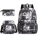 C. Ronaldo studenti&scaron;ka kuprinė + maža rankinė per petį + pie&scaron;tukinė - trijų dalių kuprinė School bag 3-piece set
