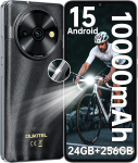 OUKITEL C59 Pro atrakintas mobilusis telefonas Android 15-6,88&rdquo; HD+ ekranas 10000 mAh baterija 24GB +256GB i&scaron;plėtimas 1TB Mobilieji telefonai su 120LM žibintuvėliu juoda