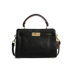 Coach Lane 20 solidi rankinė su vir&scaron;utine rankena, pagaminta i&scaron; akmenuko odos ir gyvatės odos, moteri&scaron;ka rankinė, juoda C8687-IMA47 Basic Set (Bag+Dust Bag)
