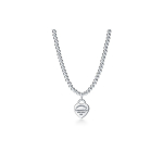 Tiffany & Co. Graviruoto logotipo sterlingų sidabro karoliai Moteri&scaron;ki karoliai GRP03891 18