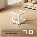 Skaidri akrilinė vidinė &scaron;unų tvora mažiesiems augintiniams - Saugus aptvaras ir &scaron;unų namelis Height 60cm beige
