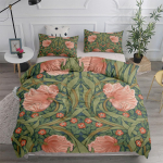 William Morris Viktorieti&scaron;kas antklodės užvalkalų komplektas Karali&scaron;kojo, Karalienės, Dvigulės, Pilnos, Dvigulės, Vienvietės Dydžio Lovos Patalynės Komplektas 140x200cm