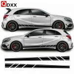 Žemos &Scaron;oninės Juostelės Mercedes A Klasės A45 AMG Vinilinės Lipdukų Grafikos Rinkinys jz-001 Glossy Black