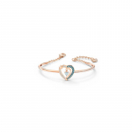 Swarovski STARRY NIGHT Žvaigždėta Naktis romanti&scaron;ka &scaron;irdies formos dirbtinio kristalo akmens apyrankė moterims mėlyna 5484018 mėlyna