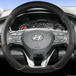 Odinis automobilio vairo užvalkalas Hyundai I30 Tucson Ioniq N Grand I10 Elantra I30n I20 Ix35 Palisade Ix20 Kona Santa fe brown D