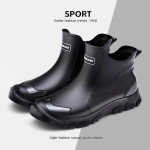 Vyri&scaron;ki vandeniui atsparūs guminiai lietaus batai - Visiems sezonams (Pavasaris/Ruduo/Žiema) su vilnos pamu&scaron;alu, patvarūs, didelio dydžio darbo saugos batai 48 juoda