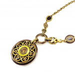 Les Tr&eacute;sors De Lily [C5449] - Collier Cr&eacute;ateur 'Babouchka' Marron Dor&eacute; ruda