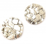 Dolce Vita [C6561] - Boucles Cr&eacute;ateur 'DV - Antica' Argent&eacute; Vieilli sidabras