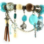 Les Tr&eacute;sors De Lily [E0447] - Bracelet Cr&eacute;ateur 'Douchka' Turquoise mėlyna