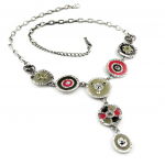 Les Tr&eacute;sors De Lily [E2535] - Collier Cr&eacute;ateur 'Mimosas' Gris Rose pilka