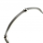 Les Tr&eacute;sors De Lily [K9368] - Bracelet Acier 'Chor&eacute;graphie' Argent&eacute; 19 cm 3 mm sidabras