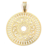 Les Tr&eacute;sors De Lily [L4356] - Pendentif Plaqu&eacute; Or 'Carmen' dor&eacute; (mandala) - 30 mm