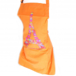 Les Tr&eacute;sors De Lily [M5758] - Tablier cr&eacute;ateur 'Les Macarons de Paris' orange