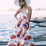 Paplūdimio antklodės Tunikos paplūdimio lapams Spausdinti Ilgas Kaftan Bikini Cover up Paplūdimio apvyniojamas maudymosi kostiumėlis Q568