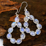 Rankų darbo papuo&scaron;alai, sidabriniai auskarai, dovanos jai, 925 sterlingų sidabras, sidabro papuo&scaron;alai