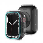 VAORLO fluorescencinis dangtelis Apple Watch dėklui 44mm 40mm 45mm 41mm 38mm 42mm iWatch kietas kompiuterio apsauginis rėmelis Apple watch 7 6 5 4 3 SE 38MM mėlyna