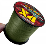 1000M 4 sruogų pintas žvejybos valas, daugiagijinis siūlas X4 karpinis PE viela 10-80LB 0,11-0,50 mm 60lb armijos žalia spalva