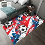 Futbolo kilimas Animacinių filmų miegamojo kilimas, skirtas mink&scaron;tam flaneliniam paauglių kilimui 160x200cm 1pcs