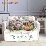 Klasikinis animacinis filmas Natsume draugų sąskaita antklodė Premium flanelė &Scaron;iluma Mink&scaron;ta pliu&scaron;inė Sofa Lova Antklodė 75x90cm