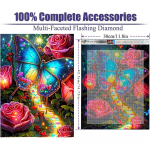 Deimantinė tapyba pilna apvali grąžta Deimantinė graži rožė apvali mėnulio mėlyna drugelis deimantinė tapyba Rankų darbo deimantinė mozaikos tapyba namų dekoravimas Without a frame rožinė