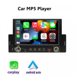 1 Din 6,2 colio CarPlay automobilinis radijas Bluetooth Android-Auto MP5 grotuvas Laisva rankų USB FM imtuvas Stereo garso sistemos galvos blokas F170C