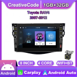 8 colių automobilinis Android radijas skirtas Toyota RAV4 2007-2012 su mygtuko rankenėle 2din multimedijos stereo vaizdo grotuvas WIFI GPS 1+32GB