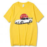 Harajuku Initial D mar&scaron;kinėliai Oversize Unisex mar&scaron;kinėliai Vasaros unisex Hip Hop Juokingi GTR Vaporwave JDM Car Printed Mar&scaron;kinėliai Laisvalaikiai Unisex Tops L