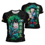 My Hero Academia Mar&scaron;kinėliai Vyri&scaron;ki Drabužiai Vasariniai Mar&scaron;kinėliai Trumpomis Rankovėmis Anime Kieti Deku 3D Spaudas Mar&scaron;kinėliai Mada Kasdieniai Midoriya Izuku Vir&scaron;ūnės S