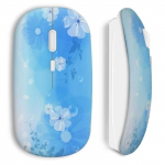 Souris Sans Fil Fleurs blue style