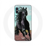 Coque pour Xiaomi Redmi Note 5 AI Dual Camera Le Cheval Noir De La Race Frisonne