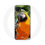 Coque pour Samsung Galaxy A22 5G Aras Perroquet Orange vert