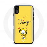 Coque pour Iphone X BTS Bangtan Gar&ccedil;ons BT21 Chimmy Jimin Fond Jaune