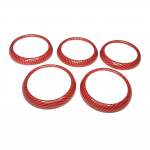 Red Carbon fiber style Air Condition Air Vent Outlet Ring Cover Trim Decor for Mercedes Benz GLA X156 CLA C117 class ( not A B )
