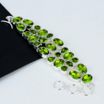 Peridoto apyrankė, Žalias Peridot Brangakmenis, Rankų darbo Peridot Apyrankės Papuo&scaron;alai, Žalios spalvos Apyrankė, Dovana jai, Jubiliejaus dovanų papuo&scaron;alai 8