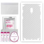 apgo Protective Skin Sticker for the back+sides compatible with OnePlus 6T, Full Wrap Film, Foil, Vinyl - Pattern Transparent Carbon