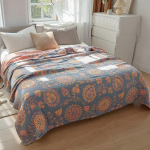 100 % medvilnės muslino lovatiesė Orui pralaidi muslino lovatiesė namų tekstilė suaugusiems vaikams, žakardo sofa-lova, užtiesalai antklodės 150x200cm